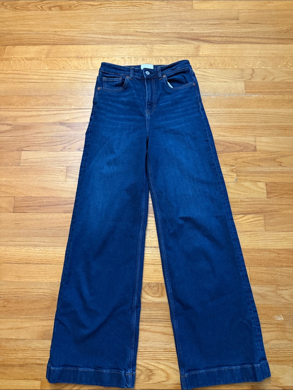 Reformation Bex Super Stretch High Rise Wide Leg Jeans Blue - Size 26/32.5”L - Picture 2 of 6
